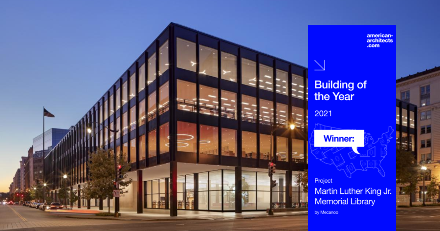 Martin Luther King Jr. Memorial Library in Washington, D.C. has been awarded Building of the year for 2021!